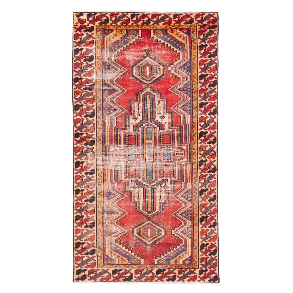 ECARPETGALLERY Hand-knotted Antalya Vintage Red Wool Rug - 3'4 x 6'6