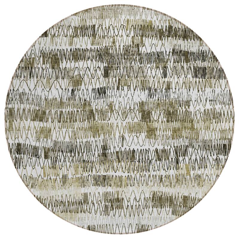 Machine Washable Indoor/ Outdoor Chantille Abstract Zig Zag Rug