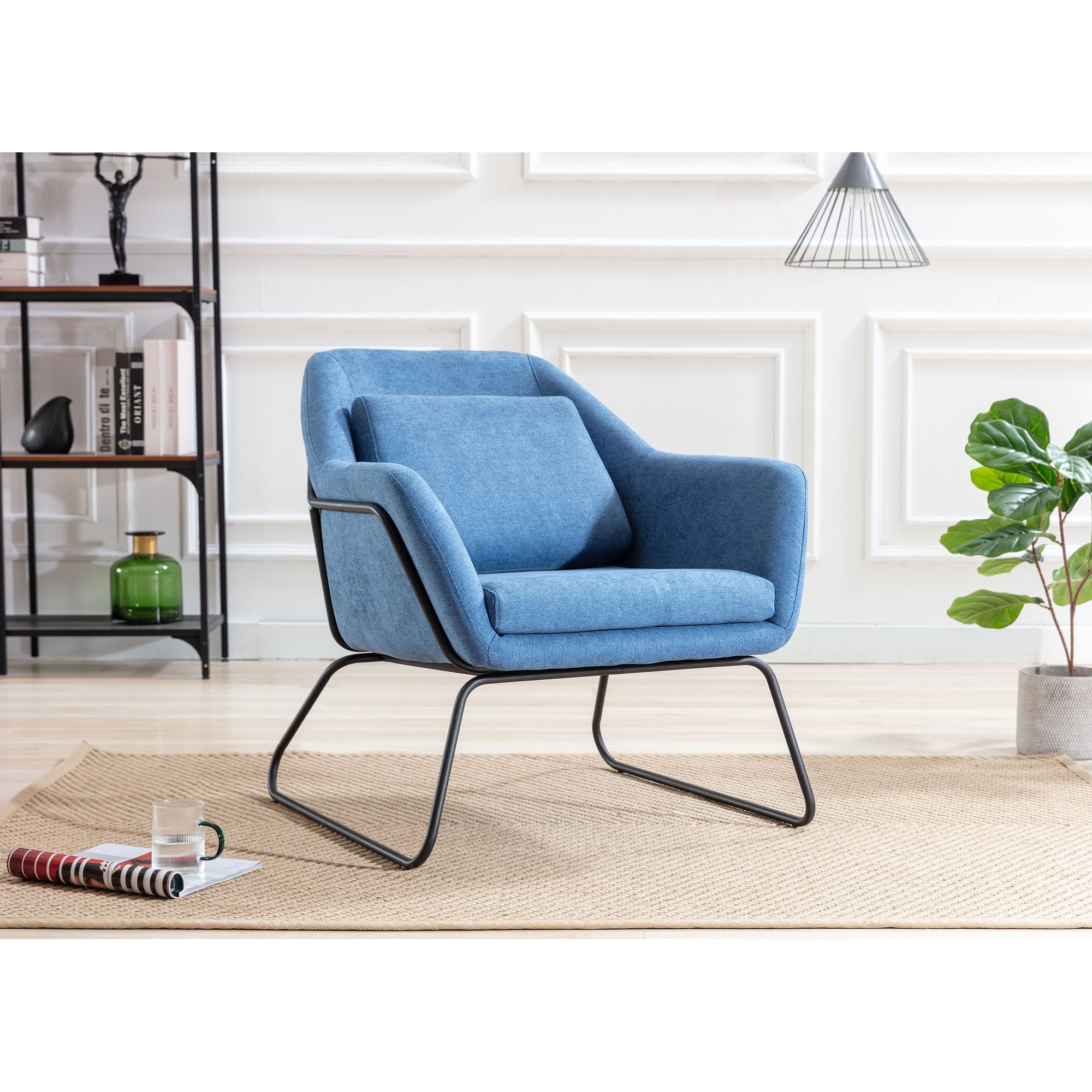 Porthos Home Kylen Accent Chair Polyester Upholstery Metal Legs
