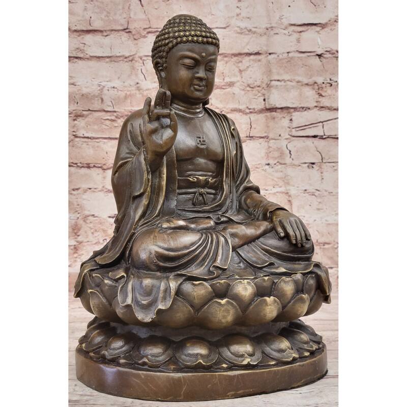 Meditating Shakyamuni Buddha Bronze Sculpture Statue Original Art