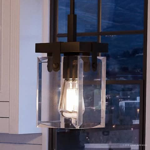 Luxury Modern Farmhouse Mini-Pendant, 6.5"W, with Industrial Chic Style, Olde Bronze Finish by Urban Ambiance