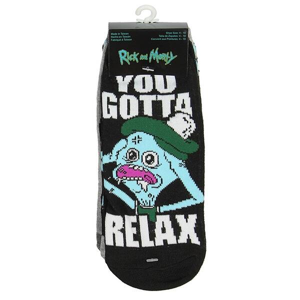 Meeseeks You Gotta Relax 5 Pack Low Cut Ankle Socks Rick And Morty Mr