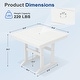 preview thumbnail 2 of 24, HDPE 35.8''L Square Dining Table with 1.7''D Bulit-in Umbrella Hole