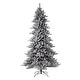 preview thumbnail 42 of 41, Glitzhome Snow Flocked Pre-lit Fir Christmas Tree