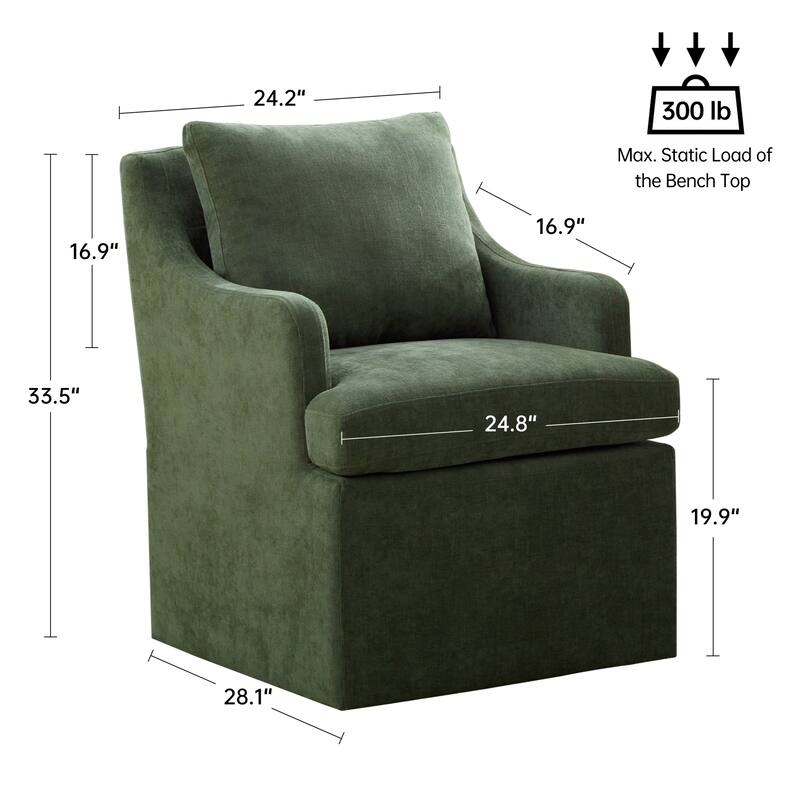 Upholstered Dining Chairs, Modern Kitchen Chairs Dinner Chairs with 4 Casters