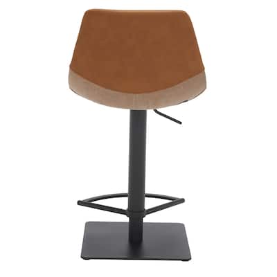 SAFAVIEH Rylen Gas Lift Adjustable Bar Stool - 19 in. W x 18 in. D x 32-42 in. H