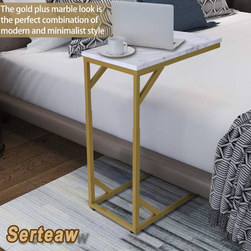 C-Shaped End Table - 15.8"D x 11.6"W x 27.4"H
