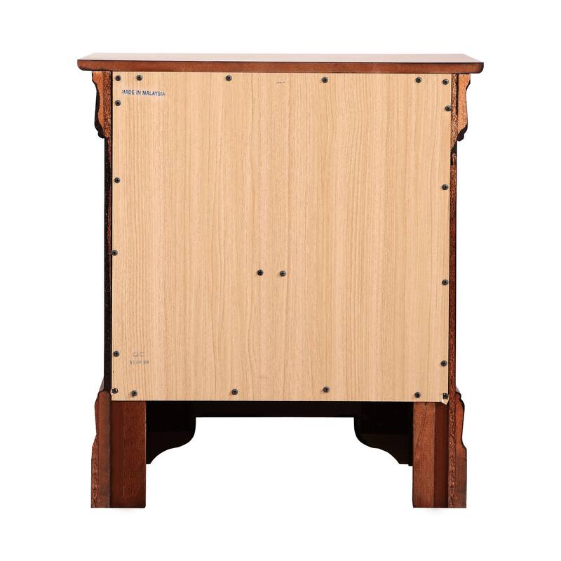 Cherry Nightstand 24x22x16 with One Spacious Drawer, Compact Bedside Table for Bedroom Storage and Warm Stylish Accent
