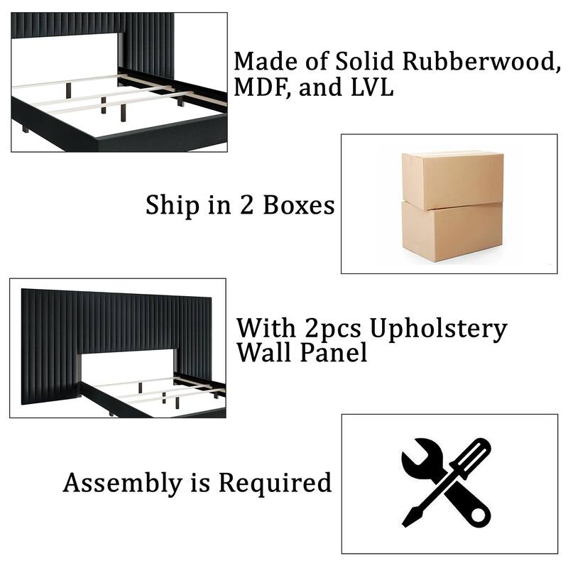 CraftPorch Simple Luxury Wall Panel Bed