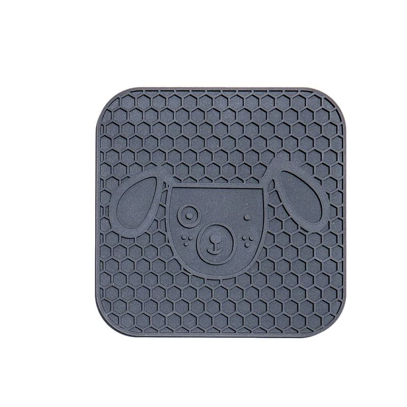 Sparky Dog Lick Mat, Gray, (Silicone), Set of 2 - Gray