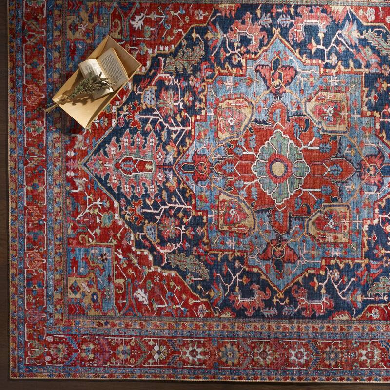 Livabliss Iris Traditional Medallion Printed Area Rug