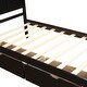 preview thumbnail 12 of 16, Platform Storage Bed, 2 drawers with wheels, Twin Size Frame