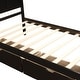 preview thumbnail 14 of 24, Twin Size Platform Storage Bed with 2 Drawers, Gray