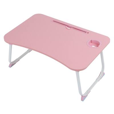 Portable Folding Large Tray Desk Cup Holder Groove Smartphone Tablet Holder Slot Storage Drawer