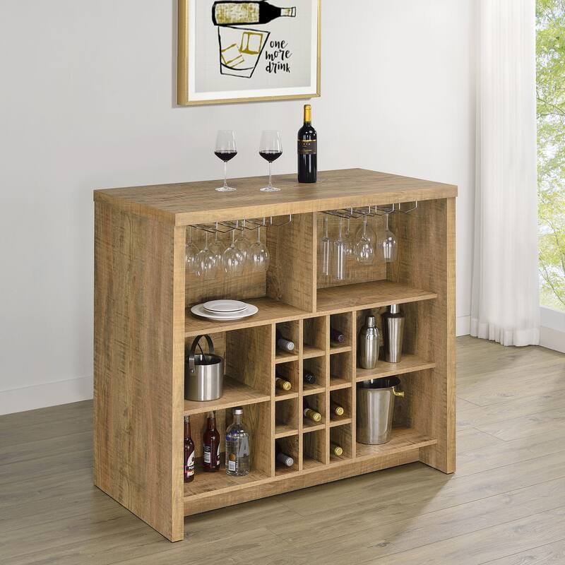 Irving Engineered Wood Freestanding Home Bar - Mango