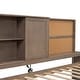 preview thumbnail 10 of 24, Twin Lounge Daybed with 3-Drawers, Cork Board, USB Ports and Storage Shelves, Antique Wood