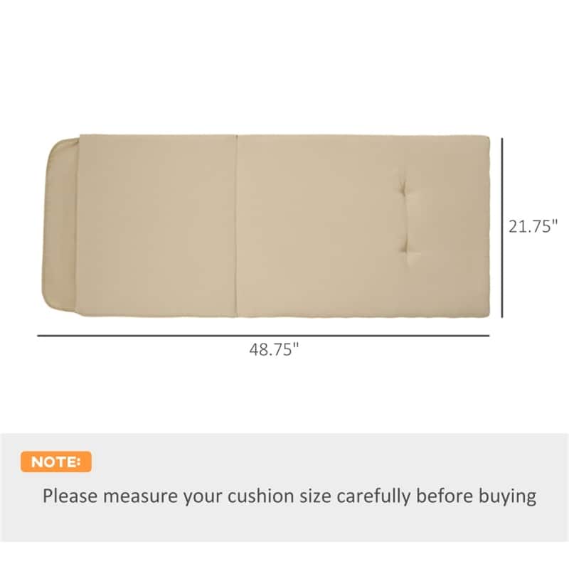 Beige Outdoor Porch Swing Cushions Two Piece Patio Seat and Back Cushions for Bench Chairs and Swings