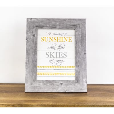 Be Someone's Sunshine When Their Skies Are Gray Yellow Grey Framed Art Decor