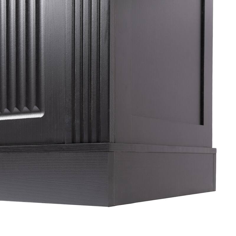 63" Farmhouse Sideboard Buffet Cabinet with 4 Doors and 3 Drawers