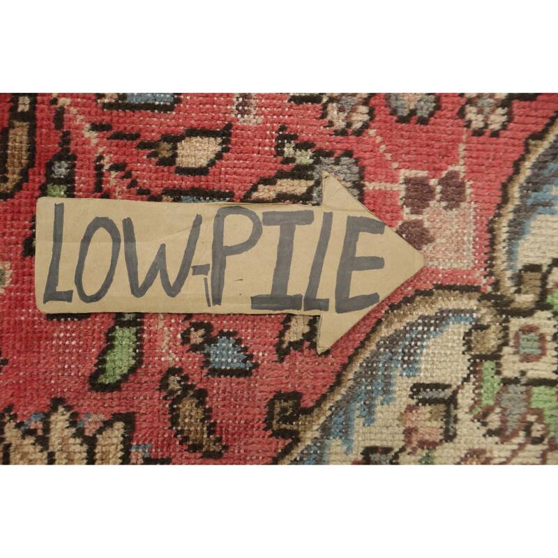 Hand Knotted Oriental 100% Wool Carpet Traditional Tribal Red Tabriz Area Rug - 4' 10'' X 3' 5''