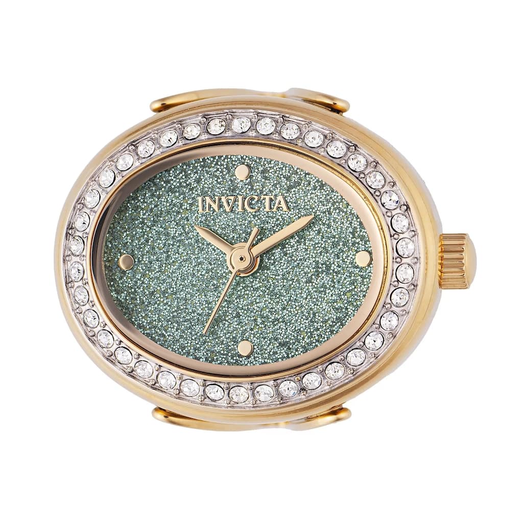 Invicta Women's 49602 Mini Quartz 2 Hand Green Dial Ring Watch
