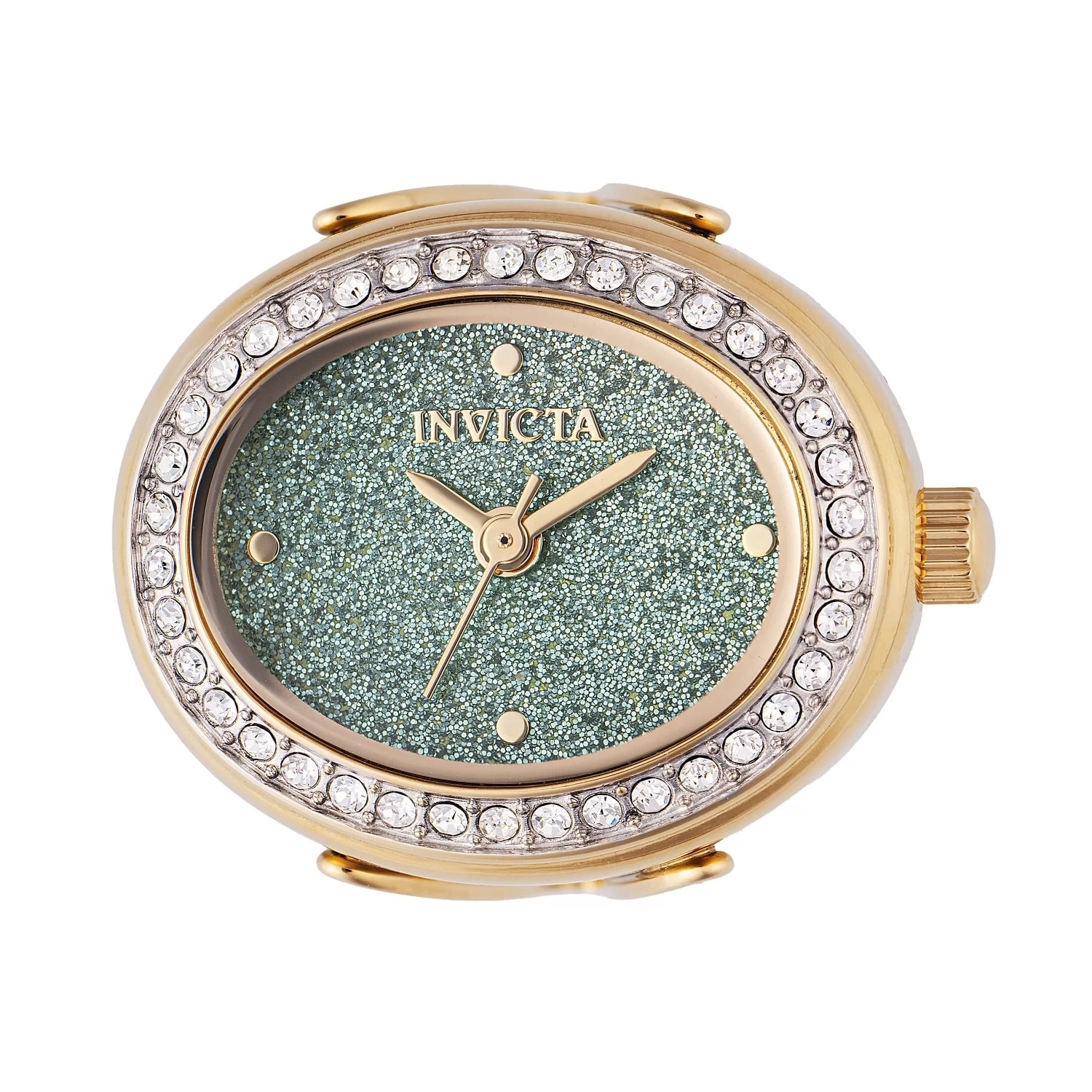 Invicta Women's 49602 Mini Quartz 2 Hand Green Dial Ring Watch