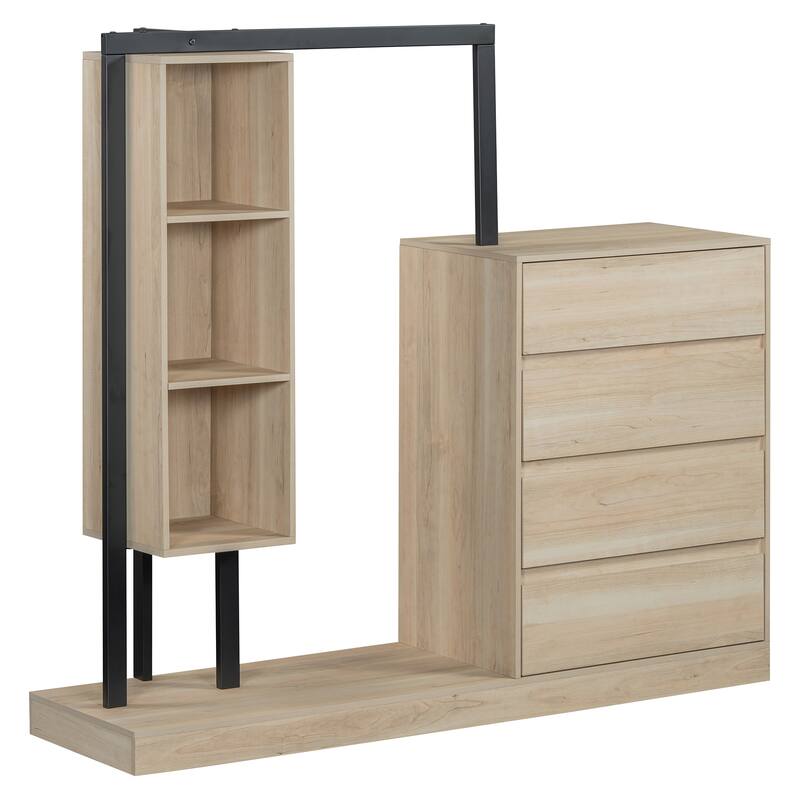 Modern Wardrobe with 4 Drawers and 3 Shelves