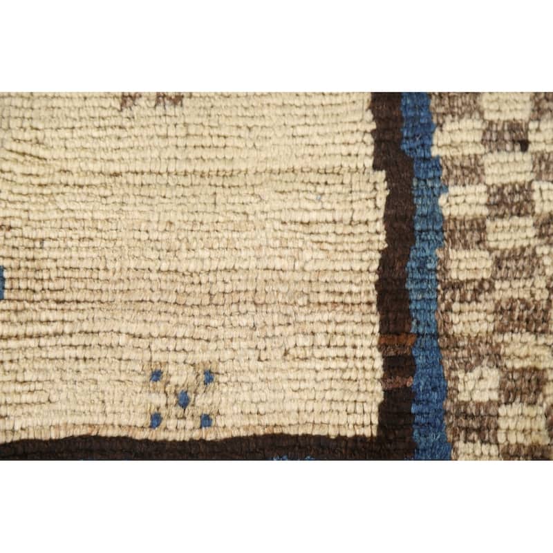 Natural Dye Gabbeh Persian Vintage Area Rug Handmade Wool Carpet - 3'3"x 5'5"