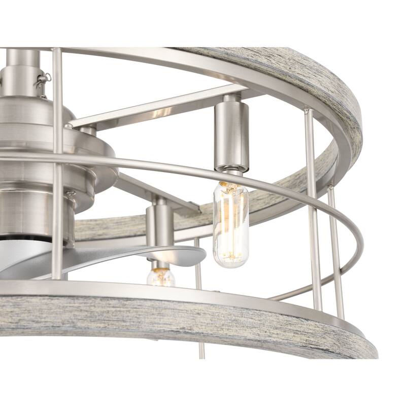 Hunter 22 inch Bridgette Fandelier Ceiling Fan w/ Light, Remote - Modern, Industrial, Farmhouse - Small Spaces