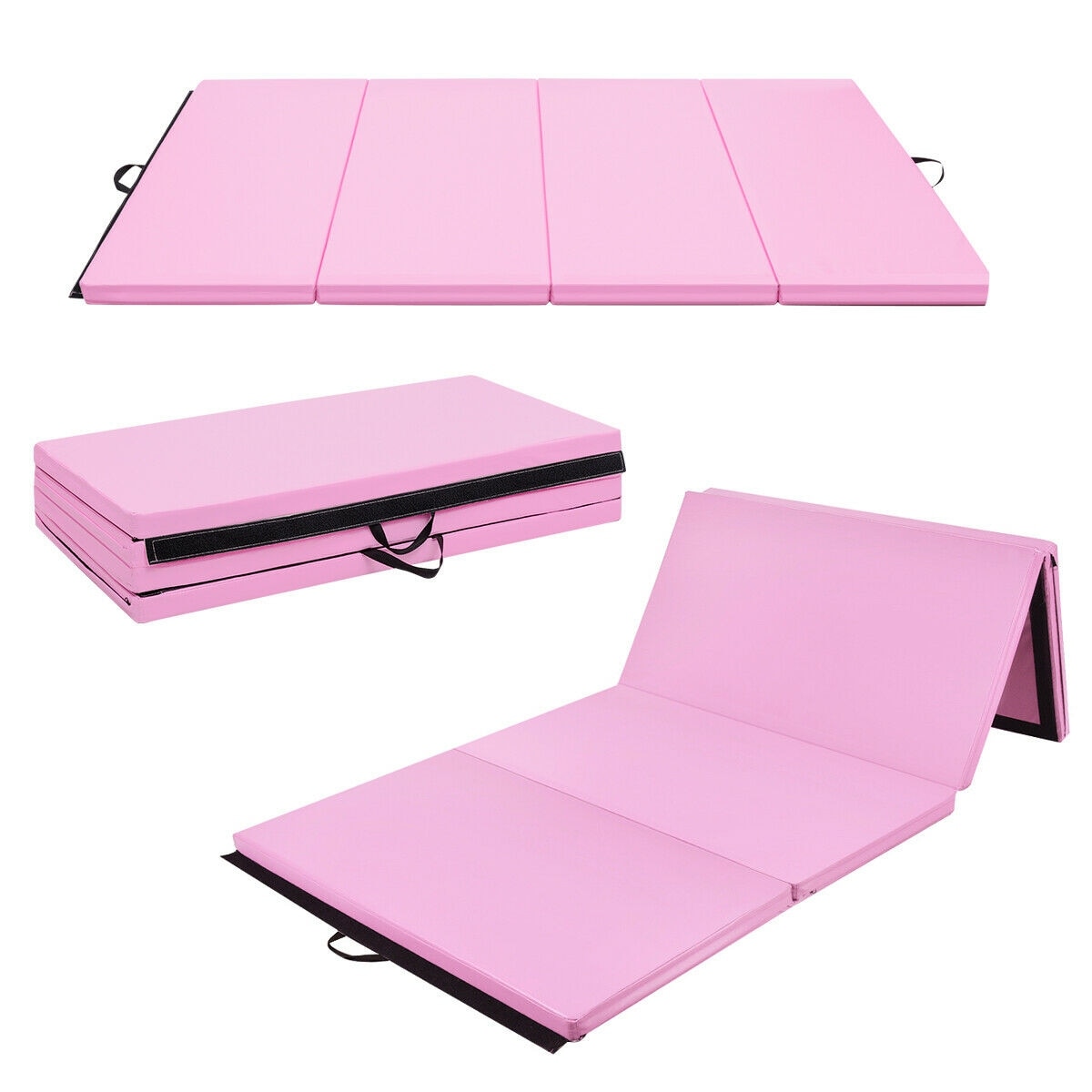 4 x 10 Feet Thick Folding Panel Gymnastics Mat - Costway