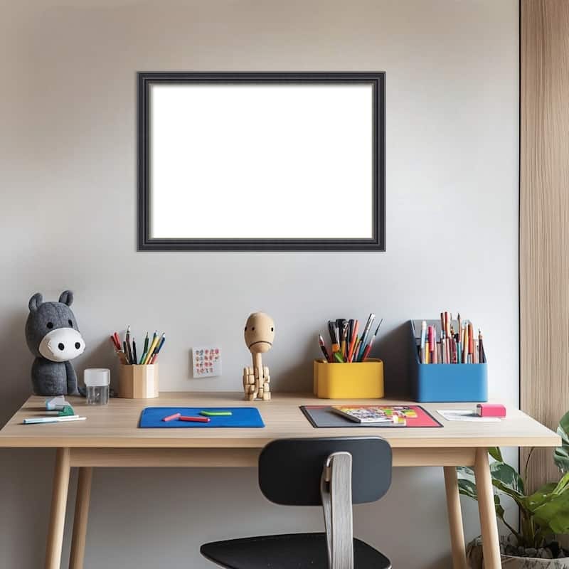 Amanti Art Stylish Black Framed Dry Erase Magnetic Board