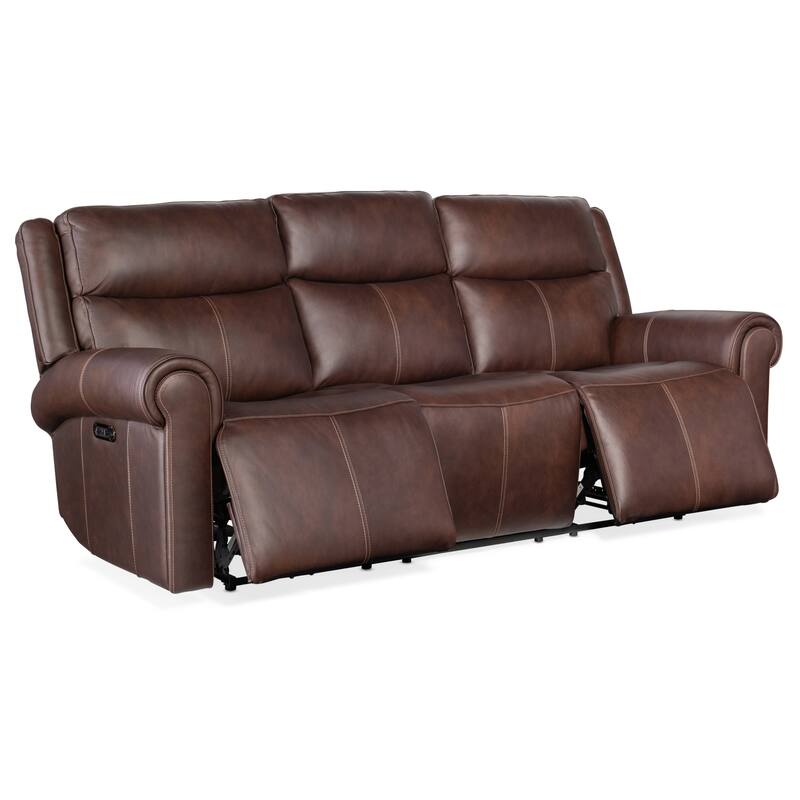 Hooker Furniture SS103-PHZ3-OBERON-POWER-SOFA Oberon 89" Wide Leather