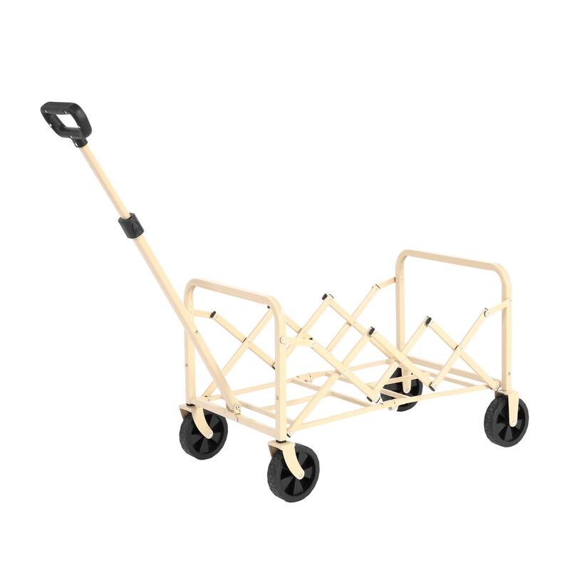 Lightweight Heavy Duty Folding Beach Wagon with Wheels, Large Capacity