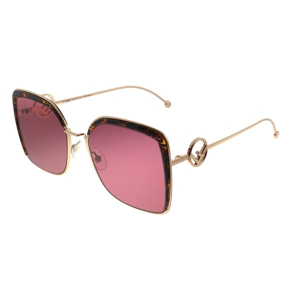 Fendi F is Fendi FF 0294 DDB Womens Gold Copper Frame Red Lens Sunglasses. Opens flyout.