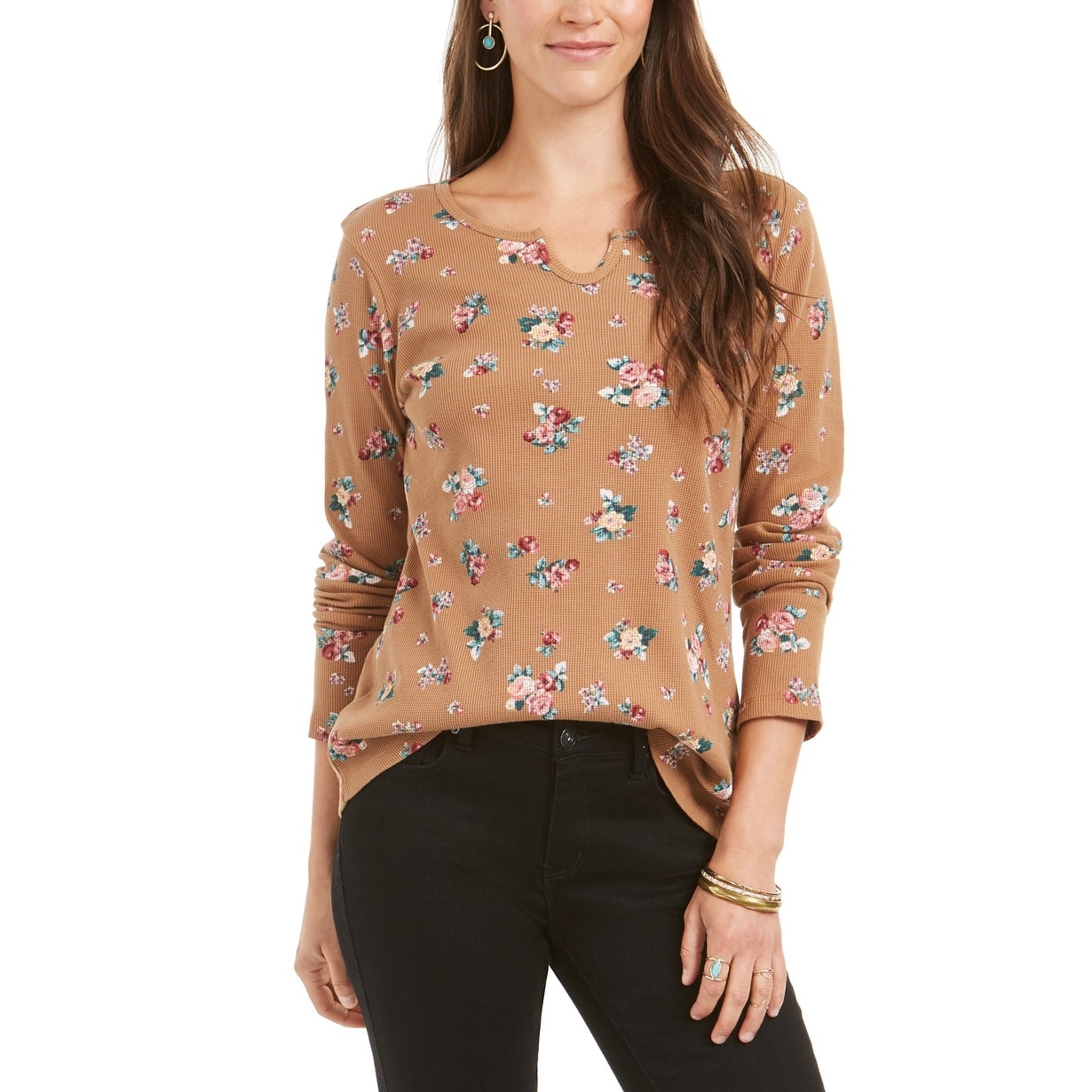 Women's printed thermal tops clearance