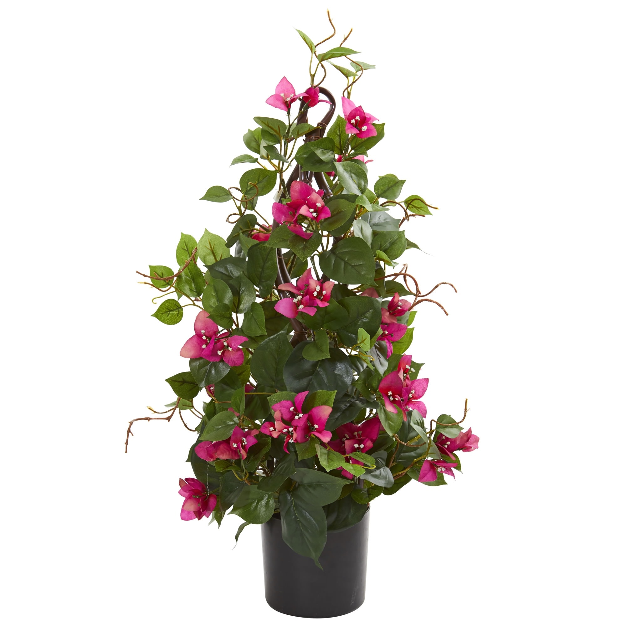 2' Climbing Bougainvillea Artificial Plant with Black Pot