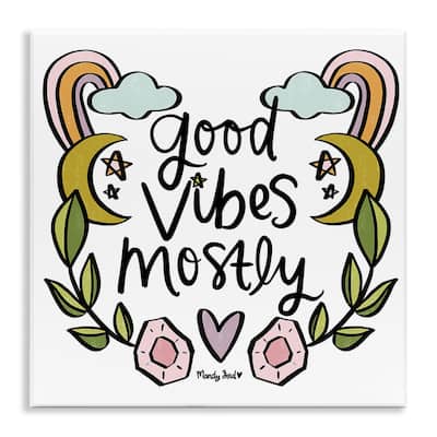Stupell Good Vibes Mostly Wall Plaque Art Design By Mandy Ford Art + Illustration