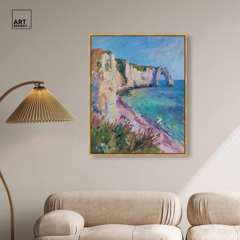 Cliffs of Etretat Canvas by Art Remedy