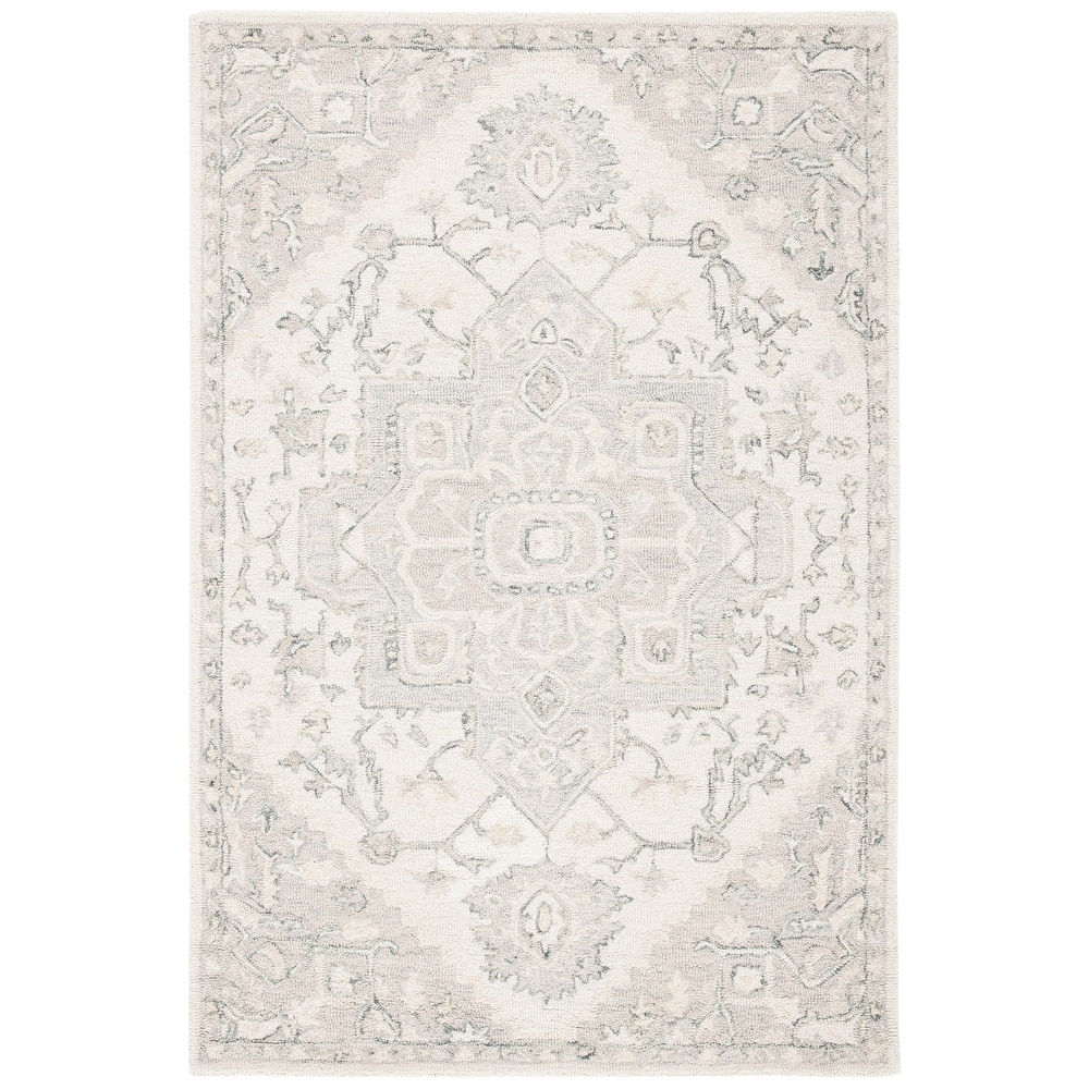 SAFAVIEH Handmade Micro-Loop Gulseven Medallion Wool Rug