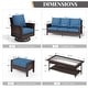 preview thumbnail 38 of 99, MAISON ARTS Extra-Large Patio Wicker Sofa Conversation Set with Coffee Table, Oversize Seat with 5.5'' Thick Padded Cushion