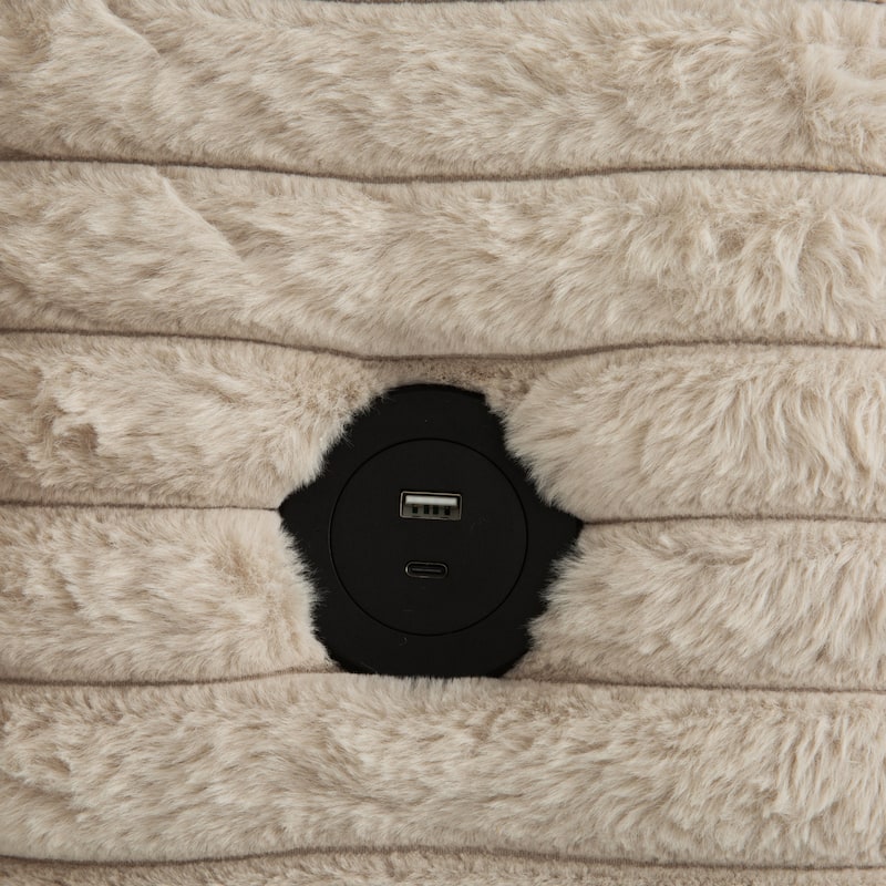 Cocoon Oversized Cuddler Chaise with Cupholder and USBs