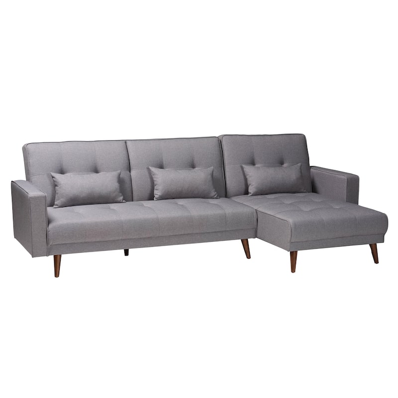Claire Contemporary Clay Fabric Upholstered Convertible Sofa Bed