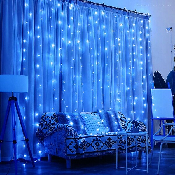 320 LED 9.8FT undefined 9.8FT Window Curtain String Light 8 Lighting Modes On Sale Bed Bath Beyond 13743749