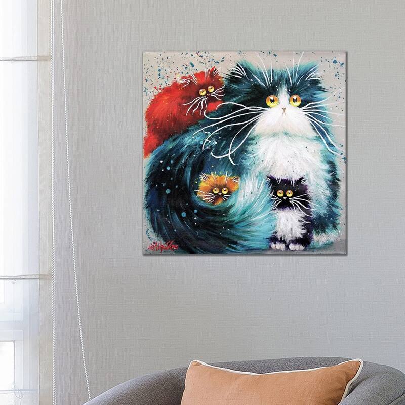 iCanvas "Purrenting" by Kim Haskins Canvas Print - 26x26x1.5