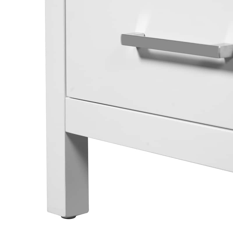 GDFStudio - Aurora Wood & Ceramic Bathroom Vanity Set with Sink and Divided Drawers