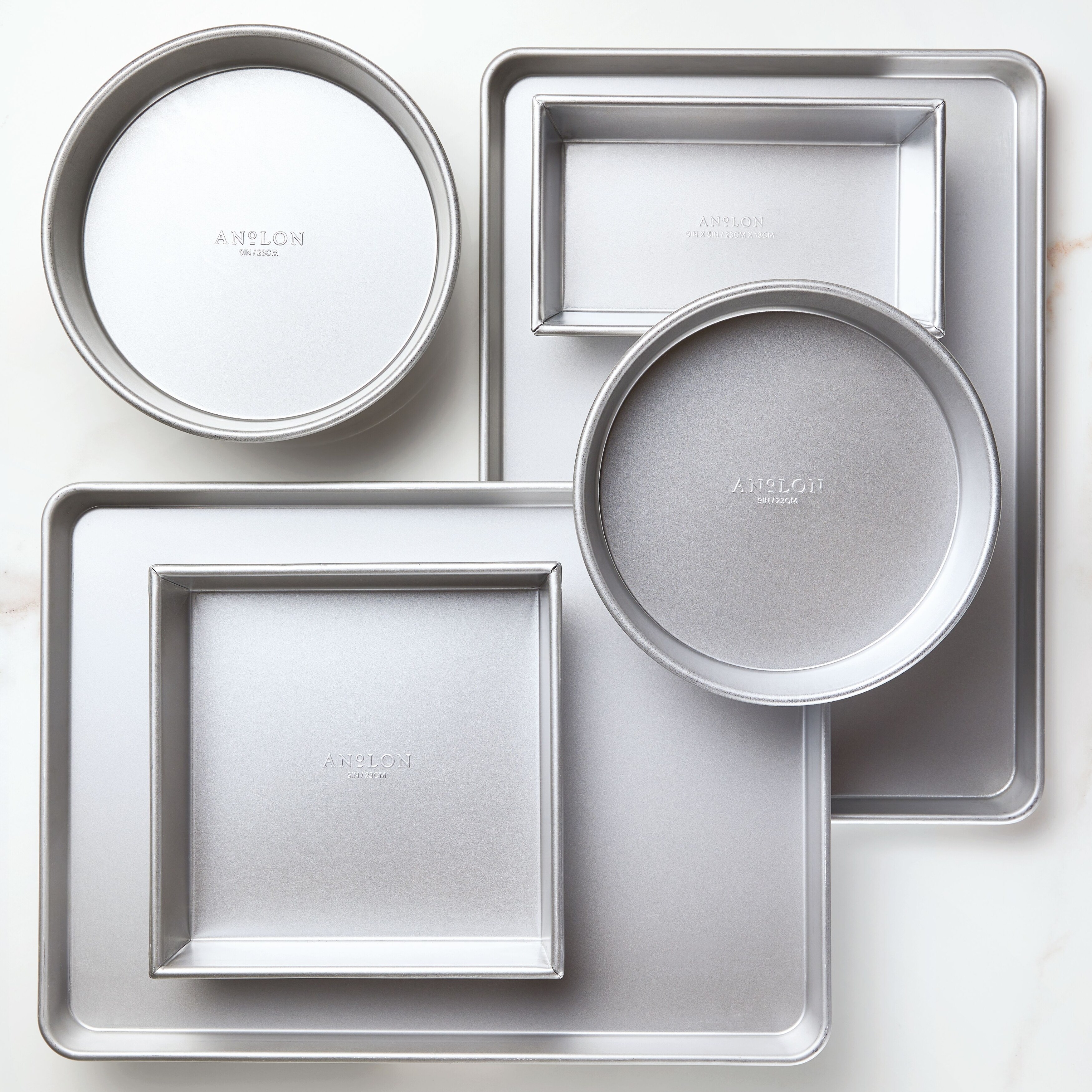 Anolon Pro Bake Bakeware Aluminized Steel 4 Piece Bakeware Set Silver