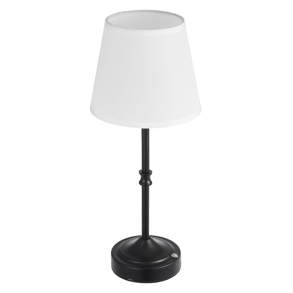 Rechargeable Desk Lamp with Adjustable Brightness and Fabric Shade - 6.3 x 6.3 x 16 inch
