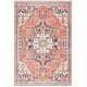 preview thumbnail 6 of 15, SAFAVIEH Serapi Shahrzad Traditional Machine Washable Cotton Rug 4' x 6' - Rust/Navy - Rectangle