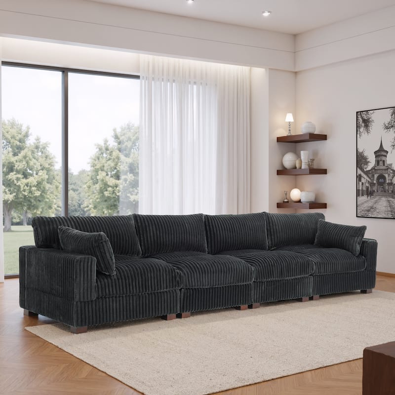 U-shaped Modular Sectional Set Upholstered Sofa Couch