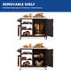 preview thumbnail 13 of 14, Moasis Solid Wood Bar Cart Grill Table Stainless Steel Top for Patio Kitchen Island